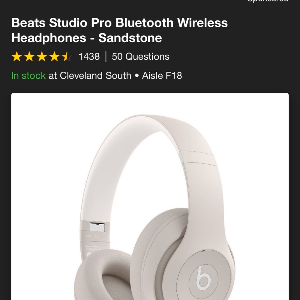Beats Studio Pro Headphones - Sandstone